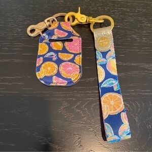 Simply Southern Key Fob Fruit design Key Chain Key Ring Sanitizer Holder
